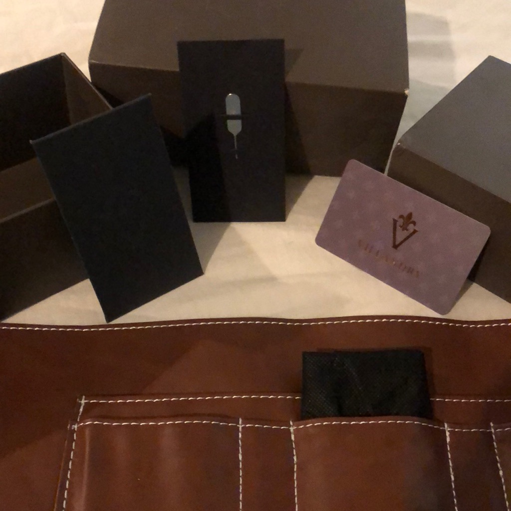 Watch Case Brown Faux Leather